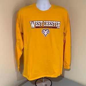 West Chester University Men Long Sleeve T Shirt Large Yellow